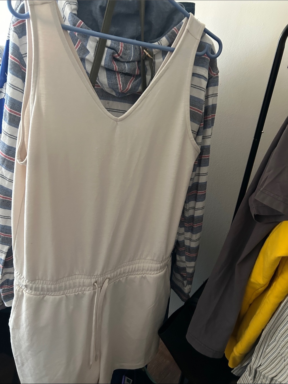 Lole Cream Sleeveless Jumpsuit